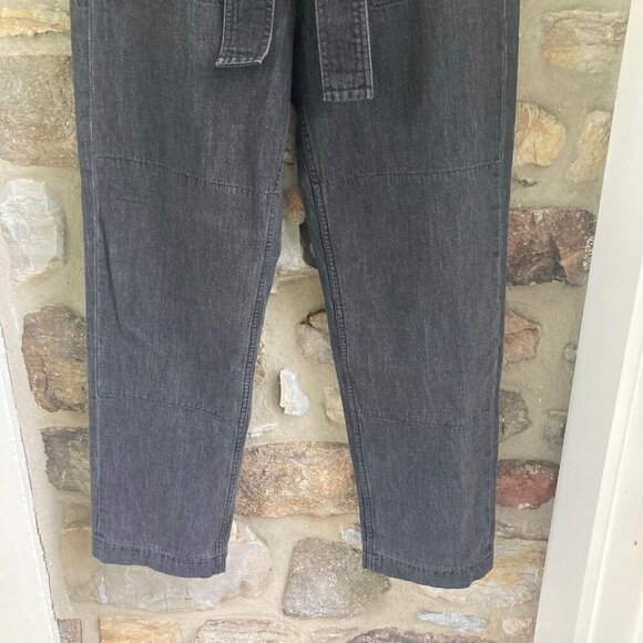 NWT Rag & Bone Darted High Rise Paper Bag Pants in Washed Black Womens 25 - Picture 5 of 11